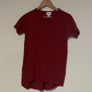 LuLaRoe Vibrant Maroon Gracie Short Sleeve Tee